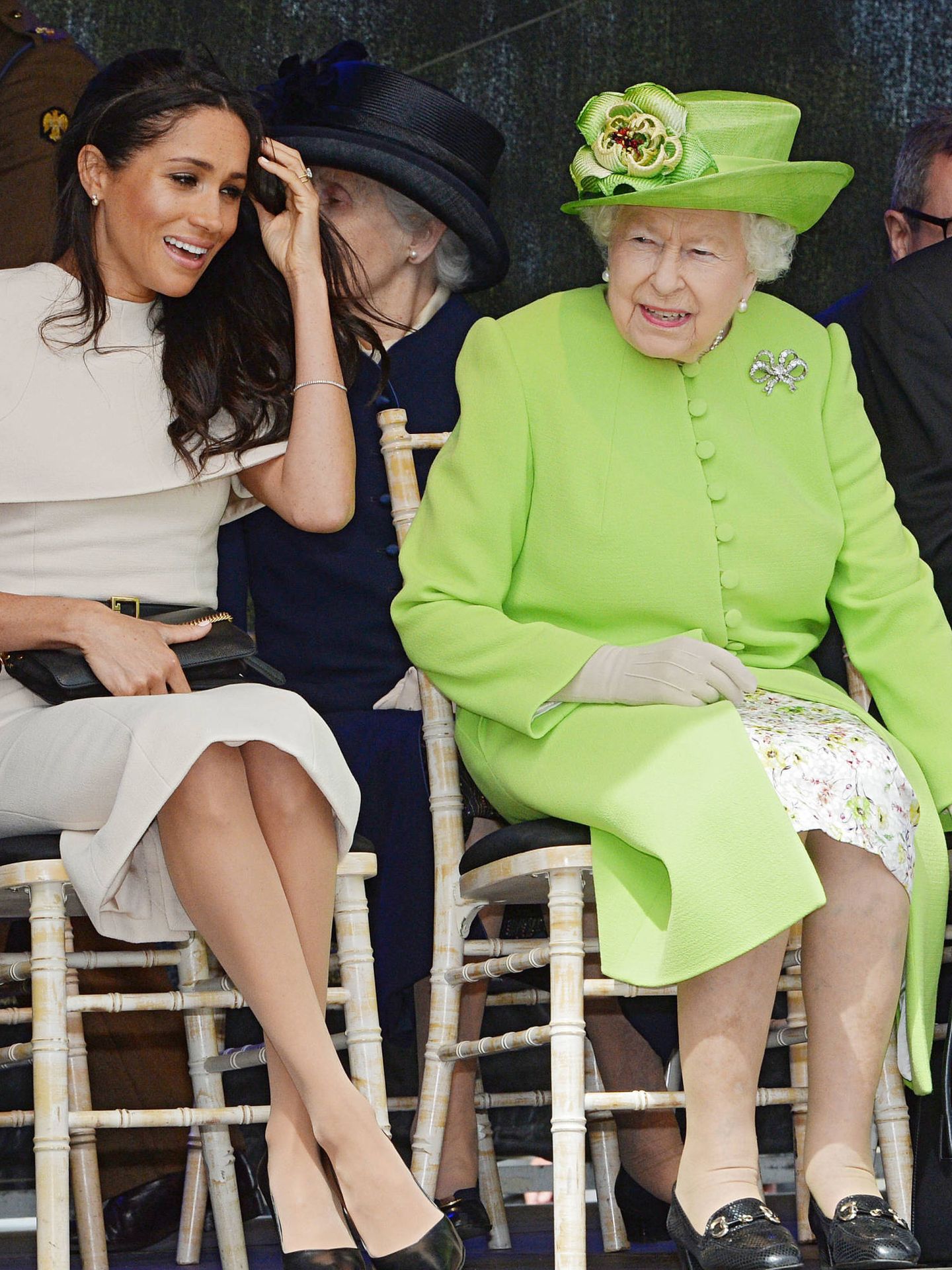 El 14 de junio, con la reina Isabel II. (Gtres)