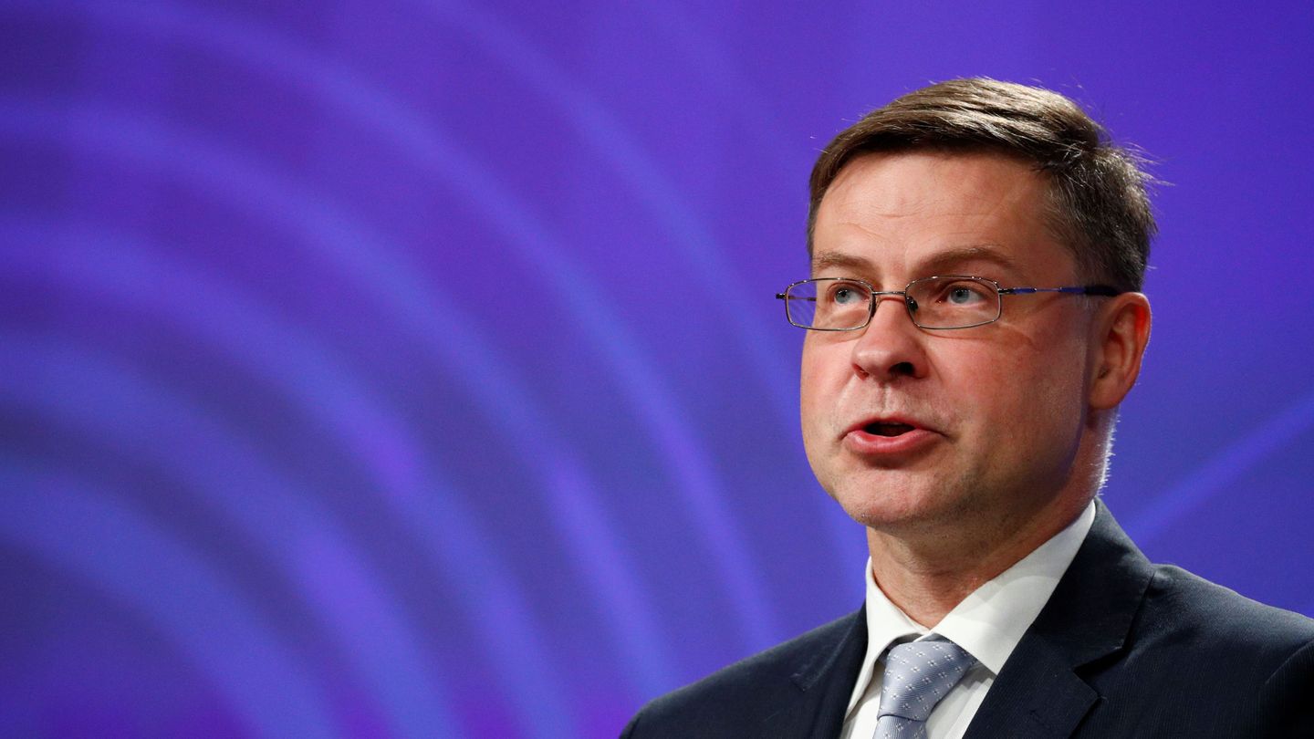 Valdis Dombrovskis, vicepresidente de la Comisión Europea a cargo del Euro. (EFE)