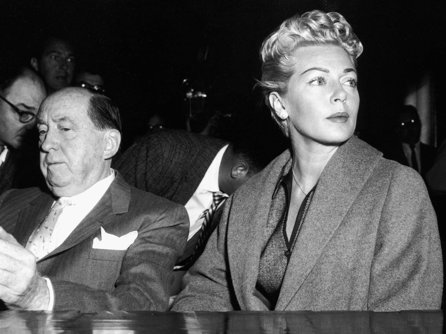 Lana Turner durante el juicio por el asesinato de Johnny Stompanato. (CP)