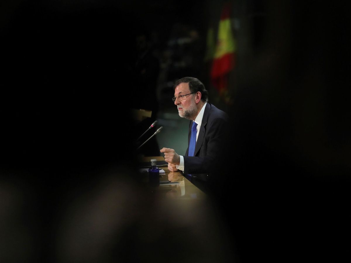 Foto: Mariano Rajoy en la presentación de su libro. (EFE)