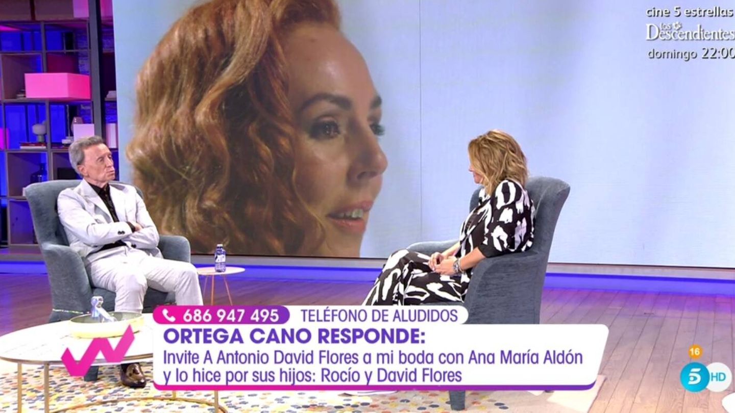 Ortega Cano y Toñi Moreno hablando sobre Rocío Carrasco. (Telecinco).