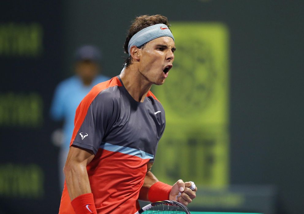 Foto: Rafael Nadal celebra uno de los puntos del partido (Reuters).