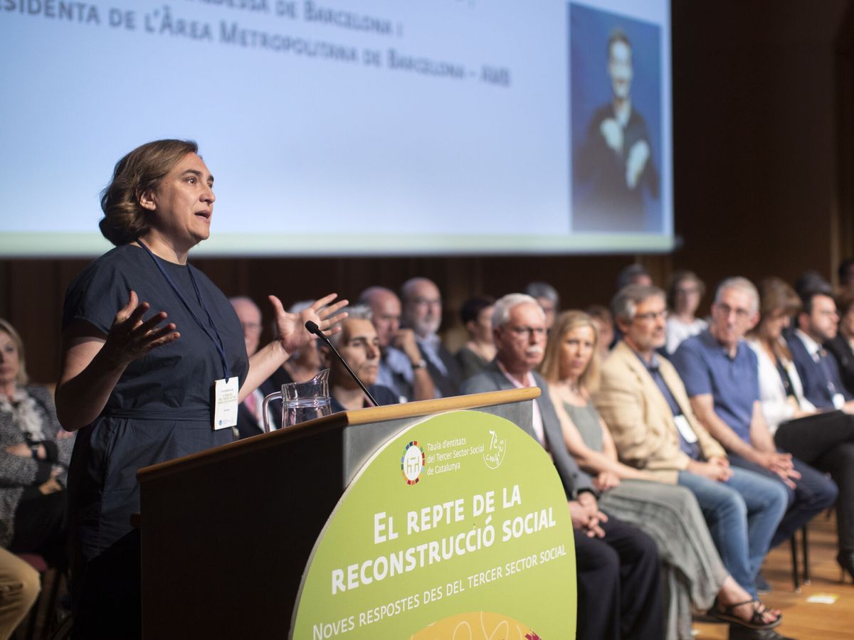 Foto: Ada Colau interviene en un congreso el pasado mes de junio. (EFE/Marta Pérez)