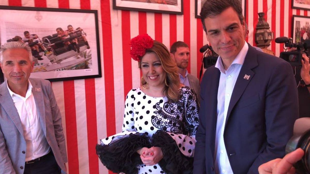 "Mírala cara a cara que es la tercera...": Pedro Sánchez y Susana Díaz, otra Feria sin baile