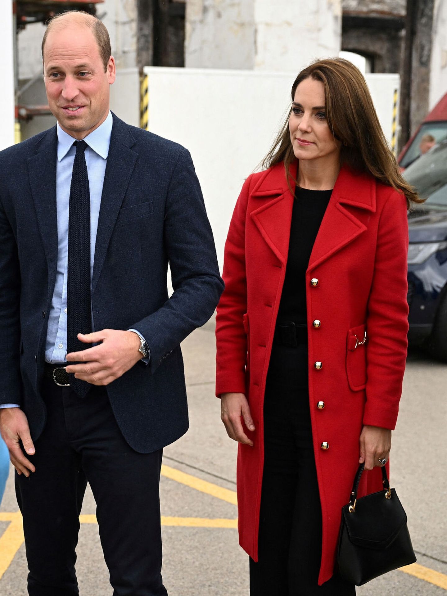 La princesa de Gales, con abrigo rojo de L.K. Bennett. (Reuters)