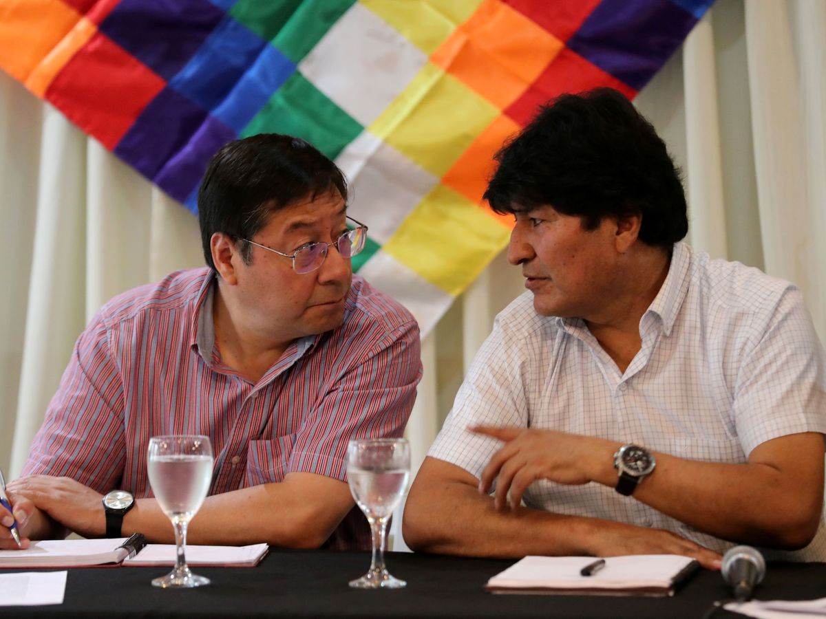 Foto: Evo Morales, junto a Luis Arce. (Reuters)