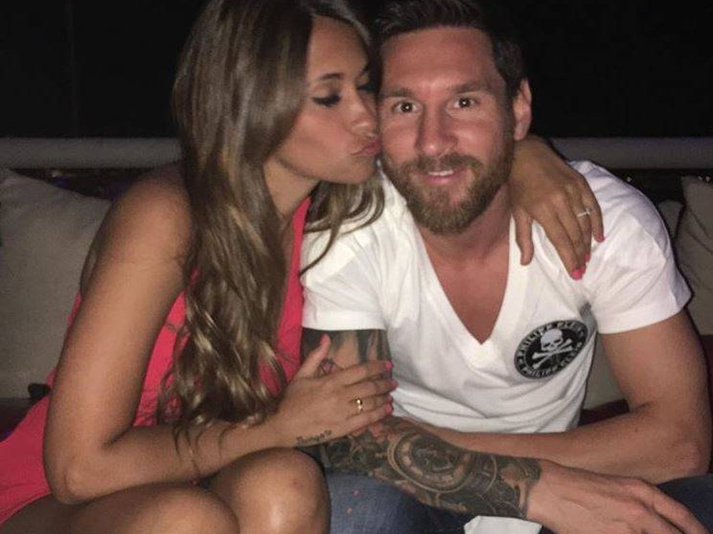 Antonella Roccuzzo y Leo Messi. (Instagram)