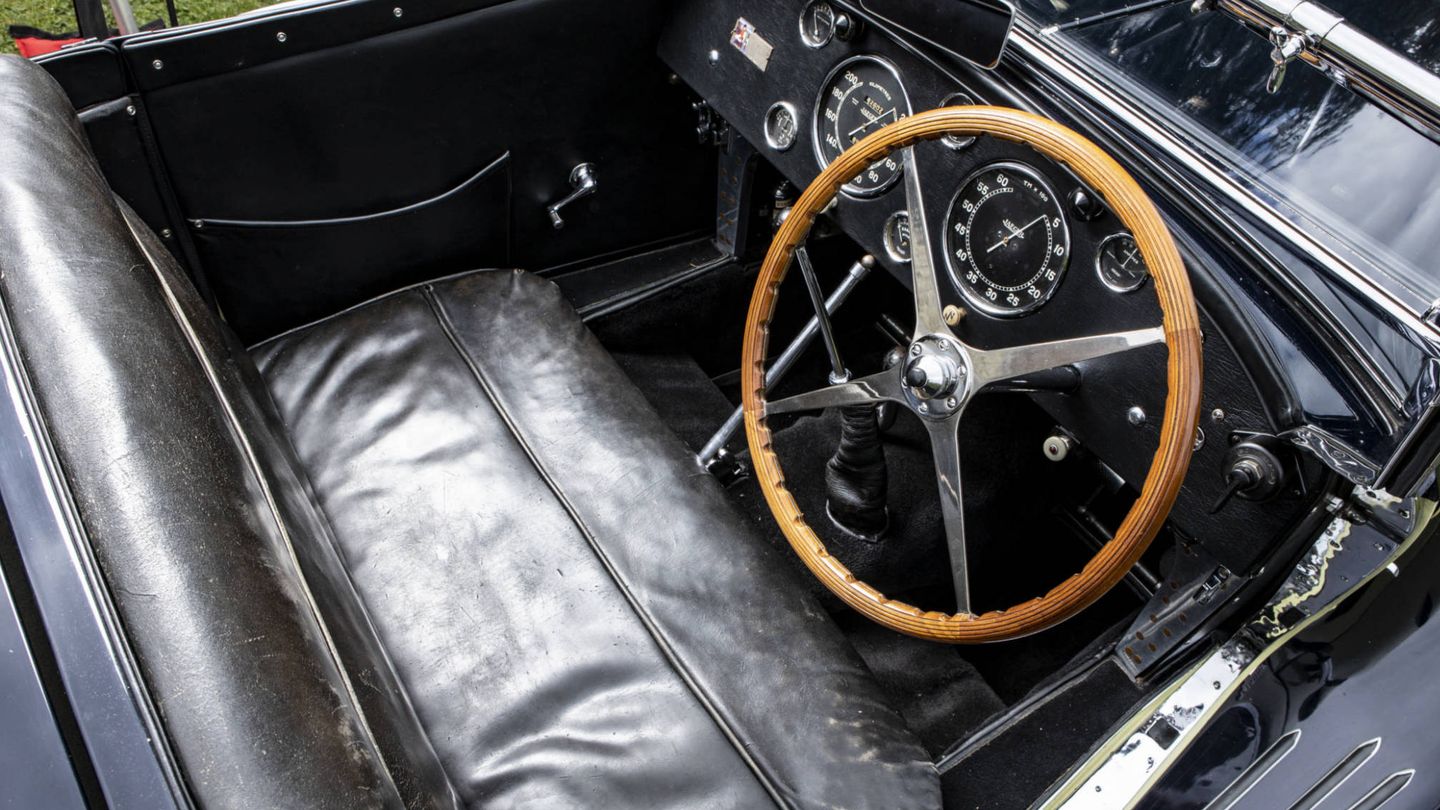 Interior del Bugatti Type 55 de 1932.