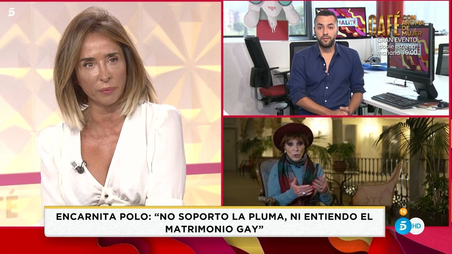 María Patiño y Álex Álvarez, en 'Socialité'. (Mediaset)