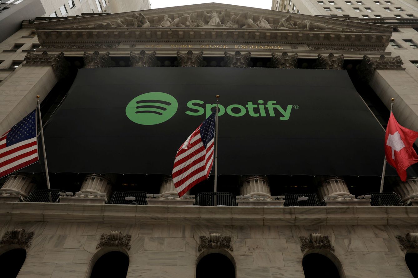 Wall Street, el día de la salida a bolsa de Spotify. (Reuters)
