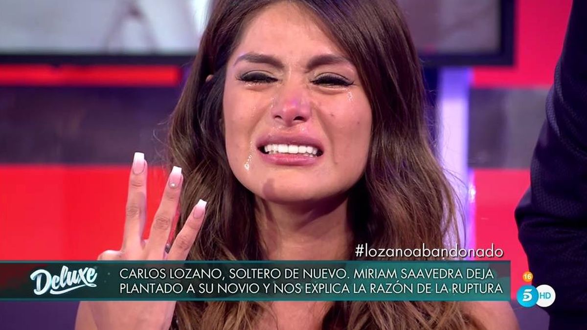 Miriam Saavedra se rompe en el 'Deluxe' tras su ruptura con Carlos Lozano