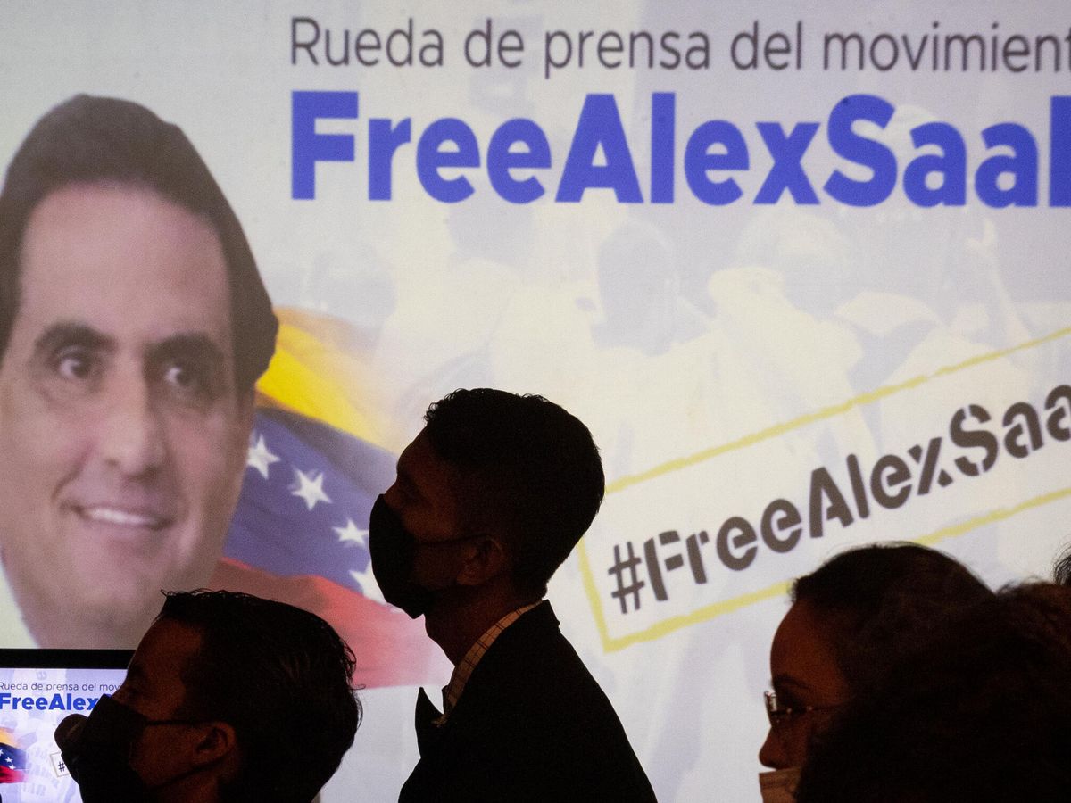 Foto: Una de las marchas en Venezuela pidiendo la liberación de Alex Saab. (EFE / Rayner Peña)