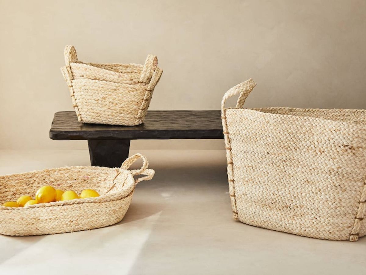 Foto: Decora con estas cestas trenzadas de Zara Home. (Cortesía)