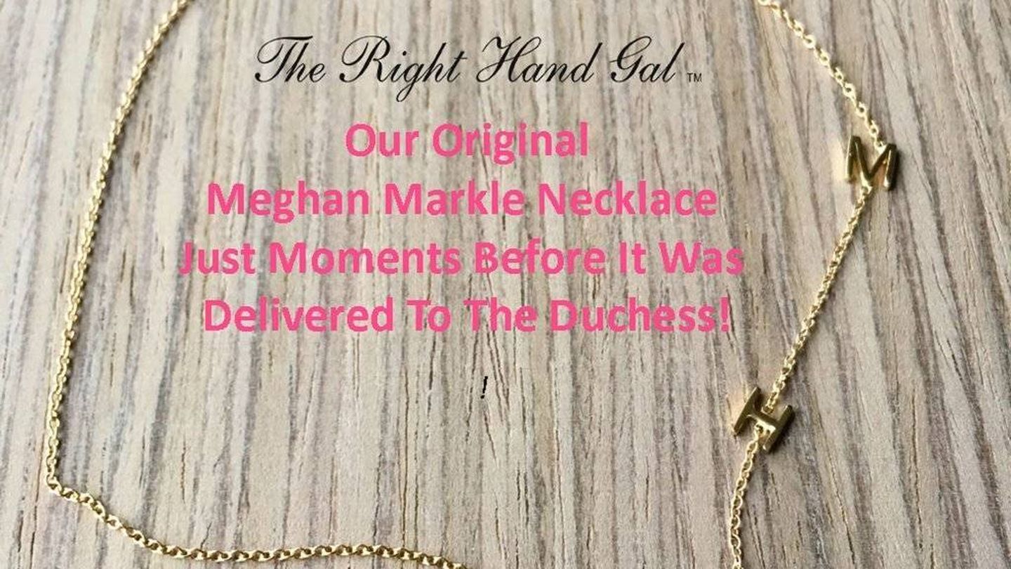 El collar de Meghan Markle de la marca The Right Hand Gal. (Cortesía)