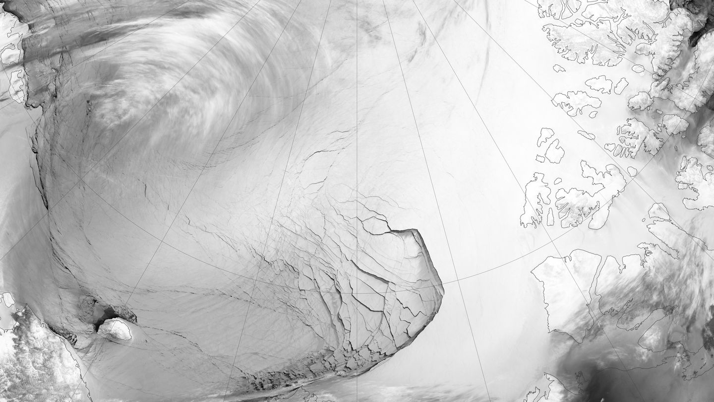 'Fracturas de hielo en el Mar de Beaufort', la foto que compite con la imagen de Canarias