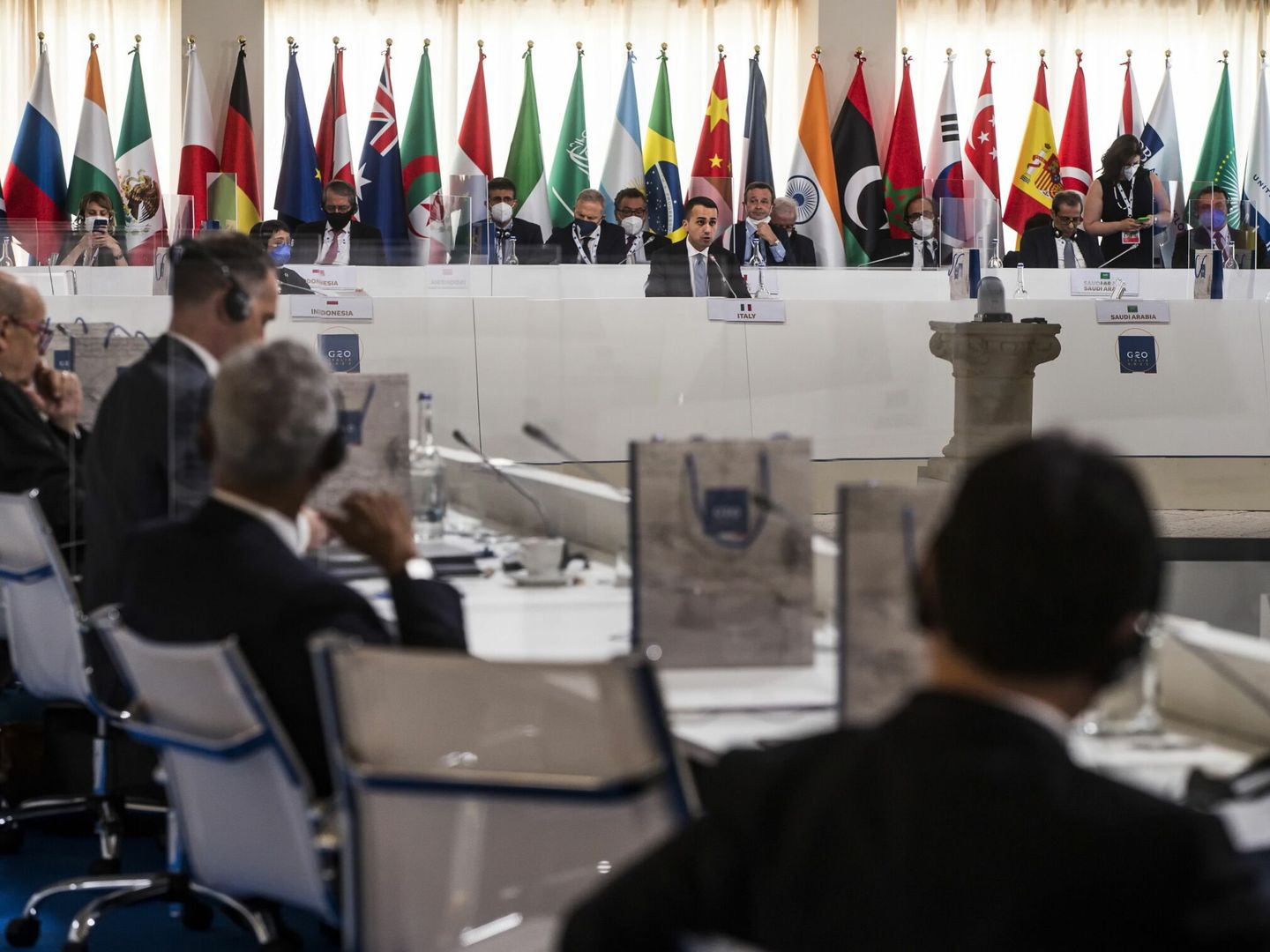 Los ministros de G20 exteriores y desarrollo en el encuentro del G-20 de 2021 en Italia.