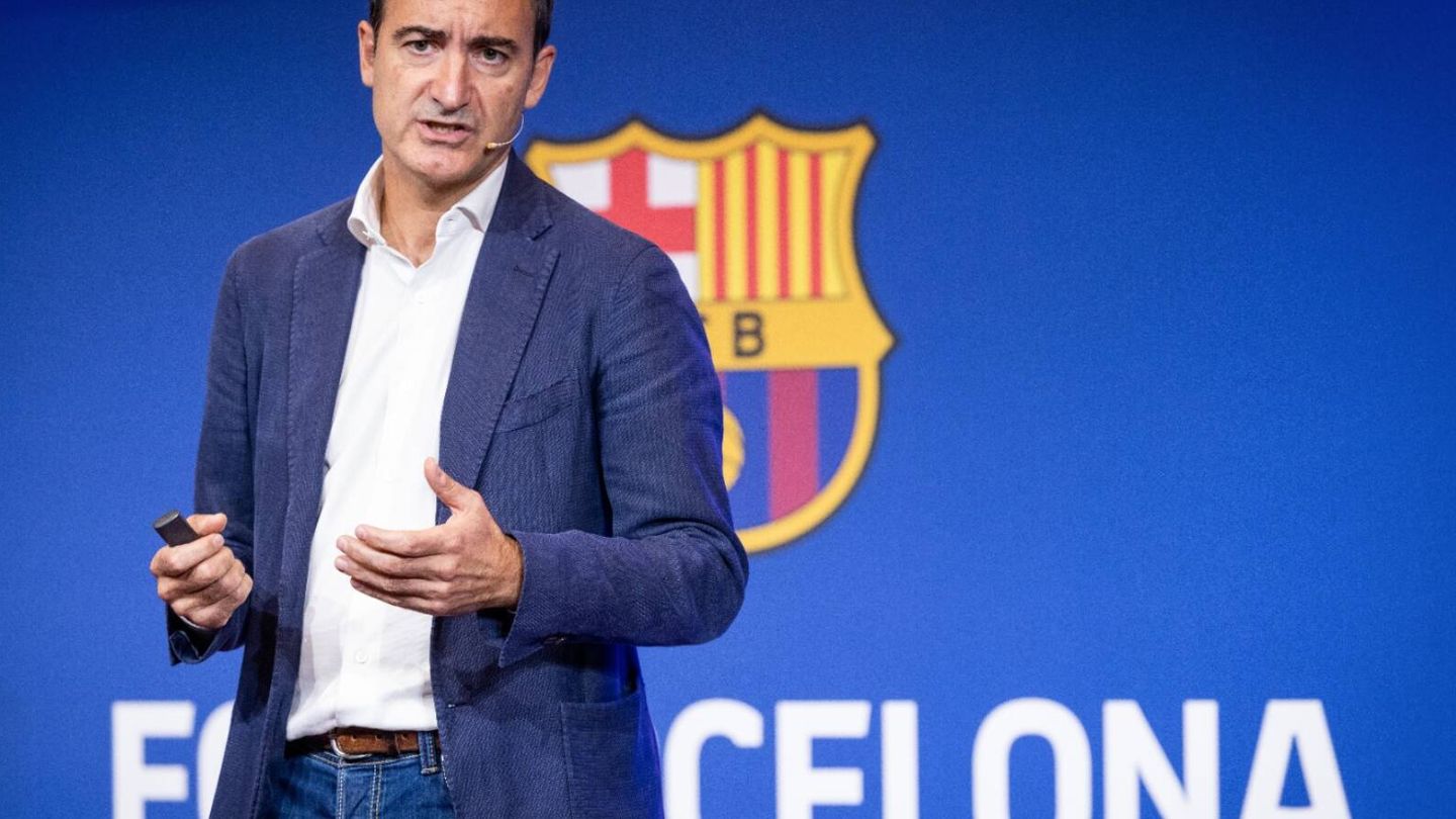 Ferran Reverter en un acto del Barcelona. (@FCBarcelona_es)