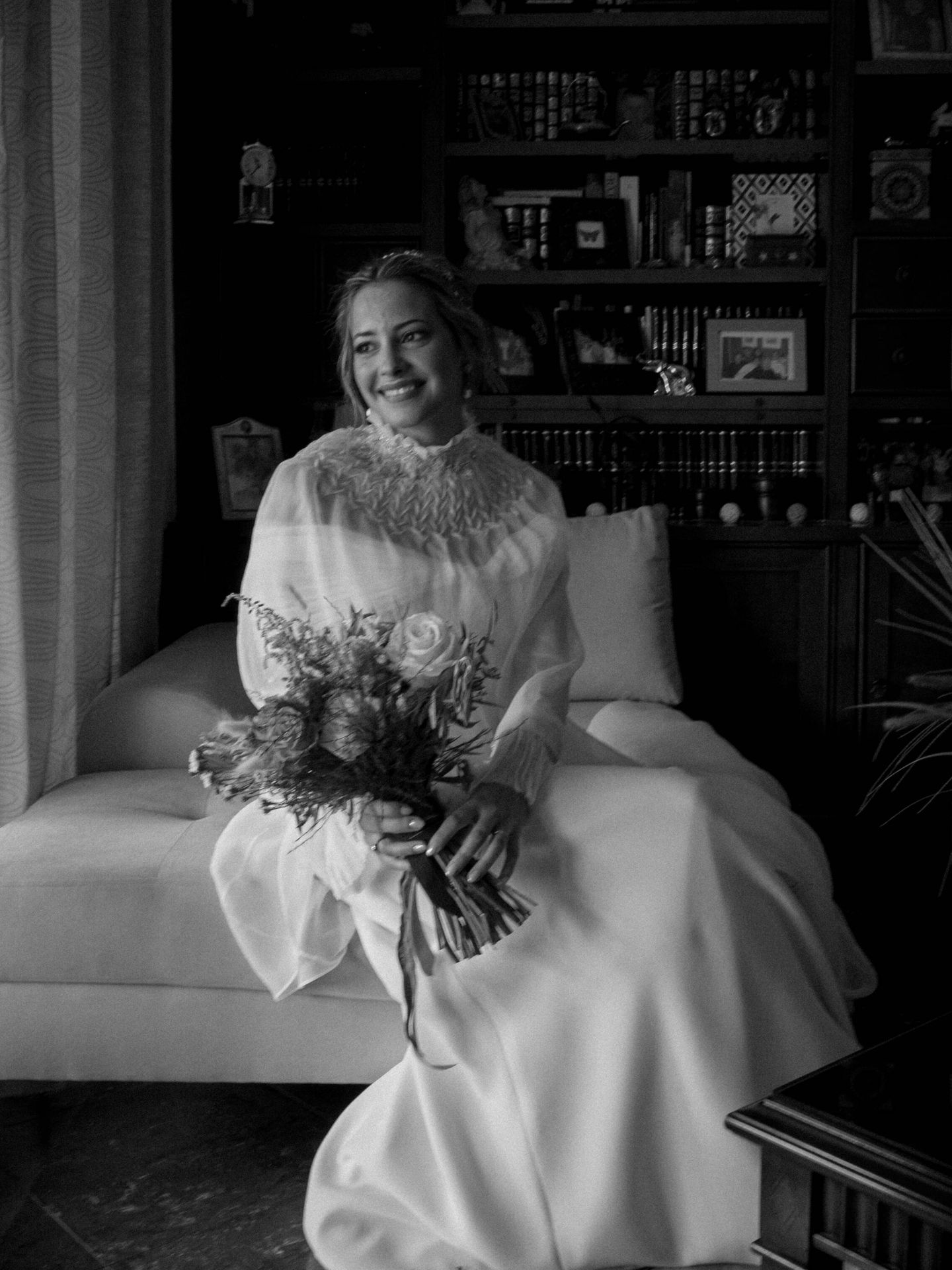 Virginia el día de su boda en Málaga. (Ópalo Photos)