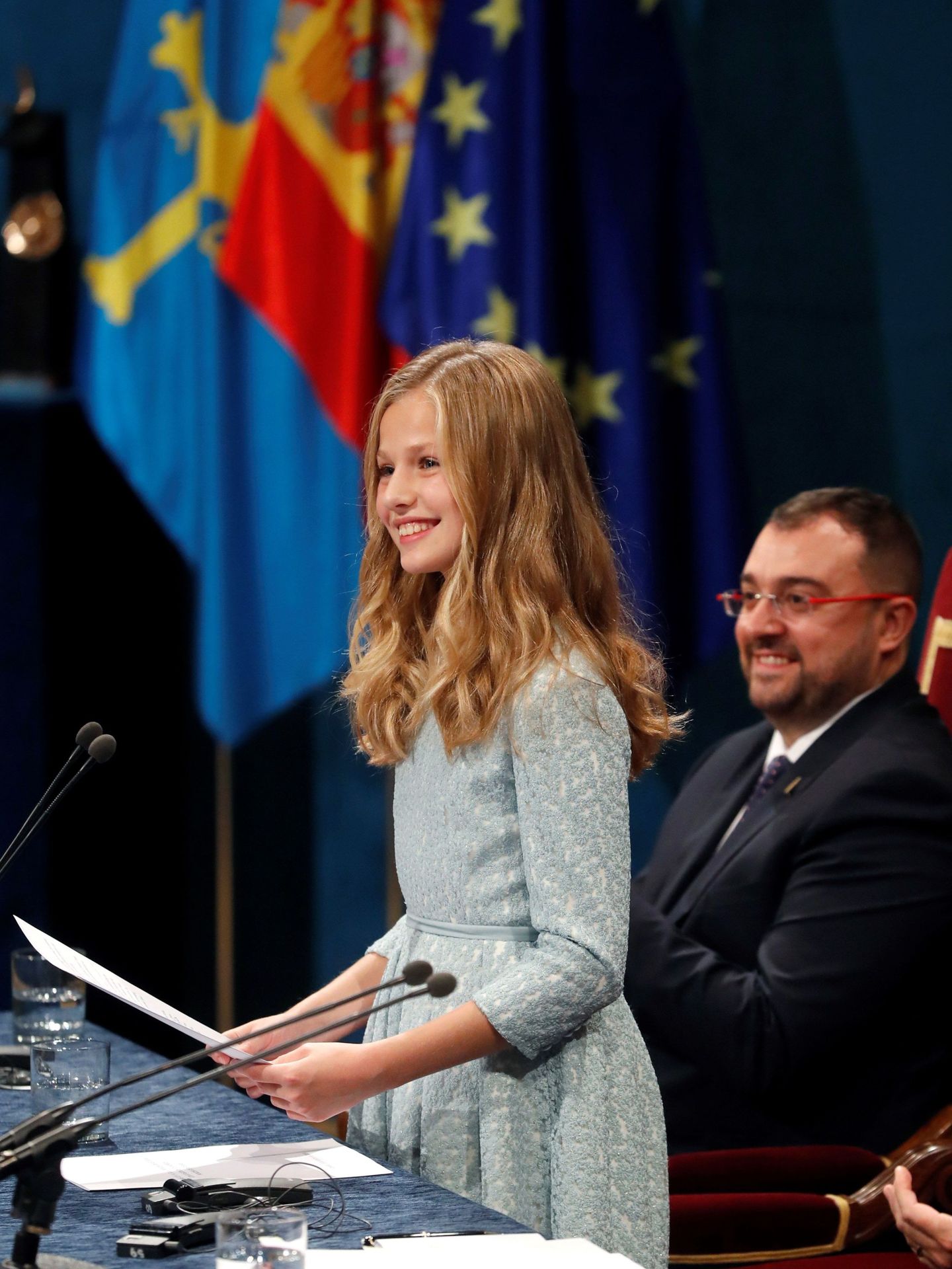 Leonor, durante su discurso en 2019. (EFE/Ballesteros)