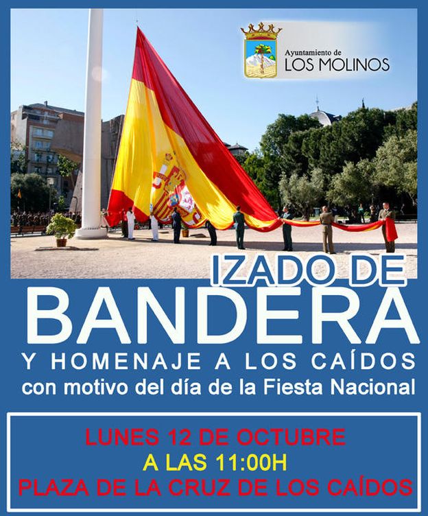 Foto: Cartel publicado por el Ayuntamiento de Los Molinos, en Madrid.