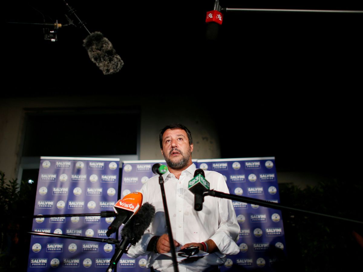 Foto: Salvini habla ante los medios en Milán el pasado 'superdomingo'. (Reuters)