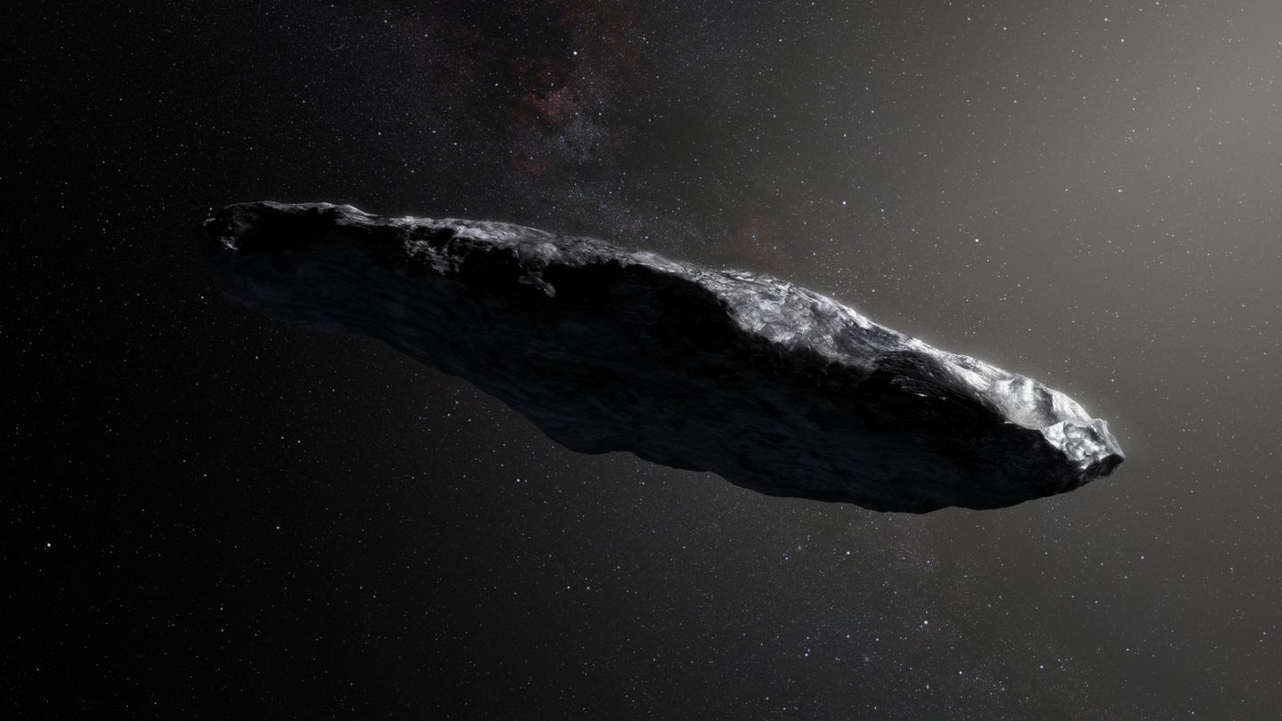 'Oumuamua, un objeto interestelar que se descubrió a través de su reflejo de la luz del sol. (EFE) 