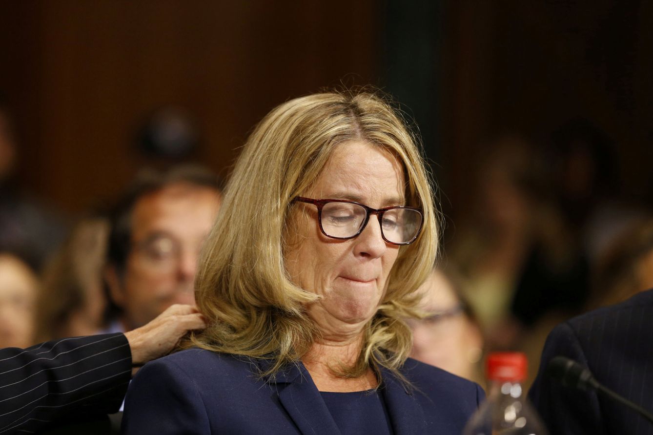 Christine Blasey Ford durante su comparecencia en el Senado. (Reuters)