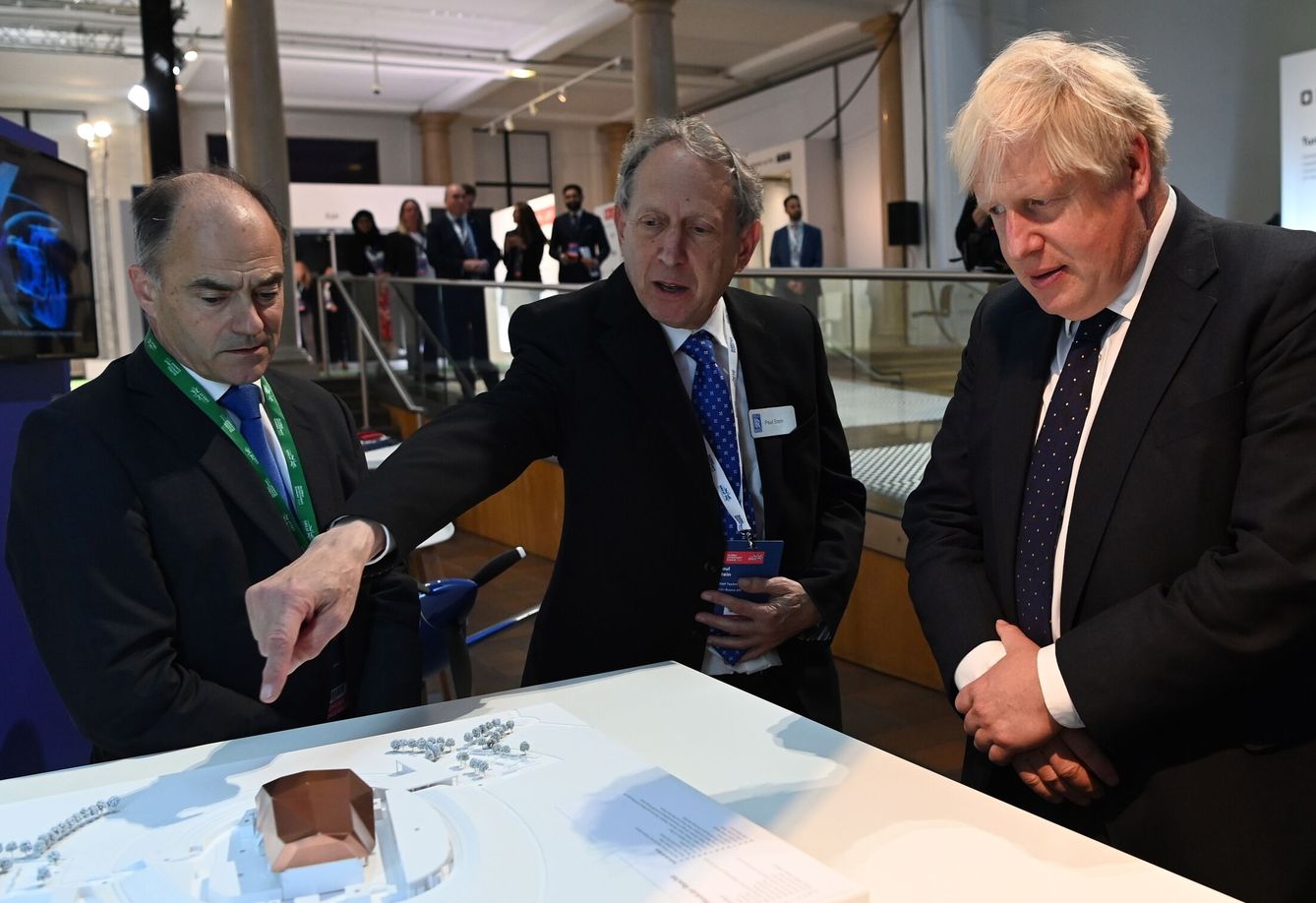 El Primer Ministro británico Boris Johnson durante un acto de preparación de la COP26. Foto: EFE