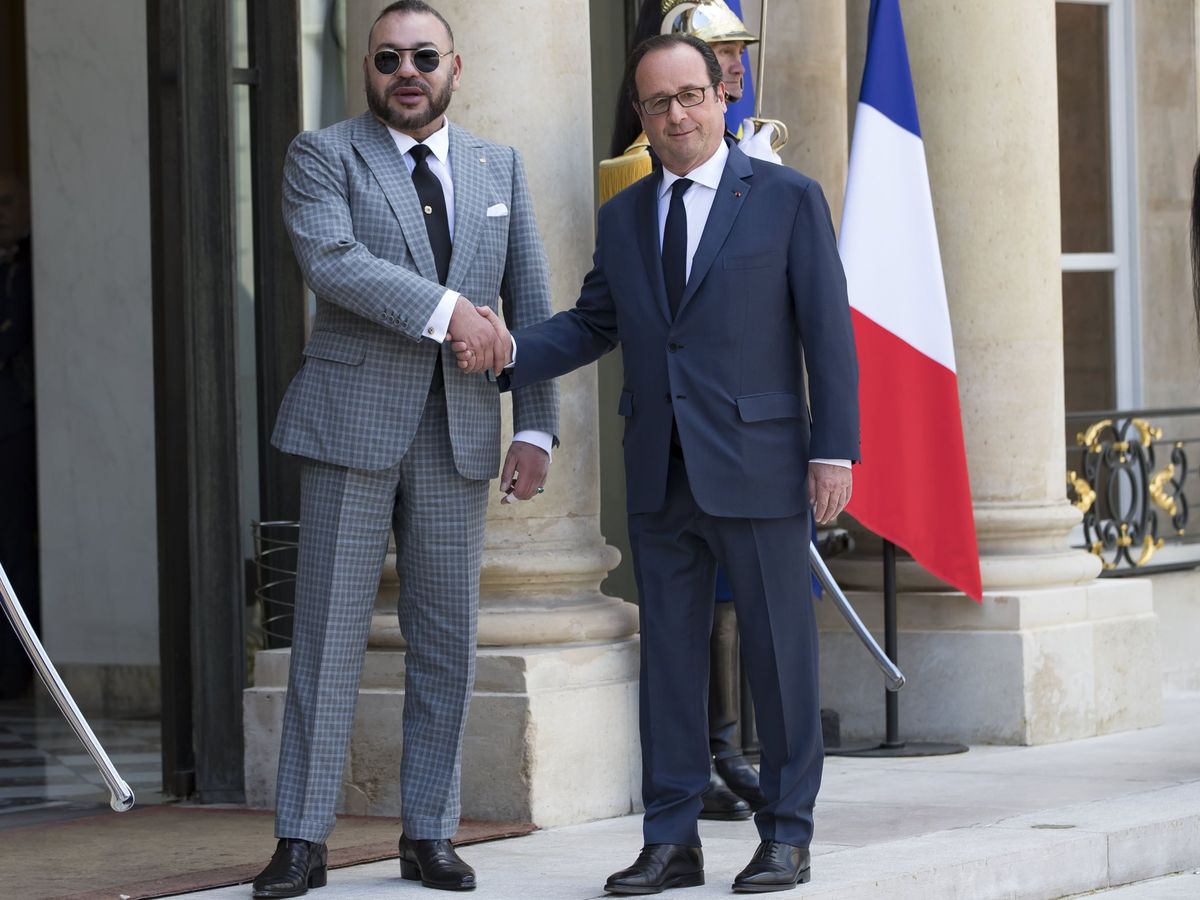 Foto: François Hollande recibe al rey de Marruecos Mohamed VI en 2017. (EFE)