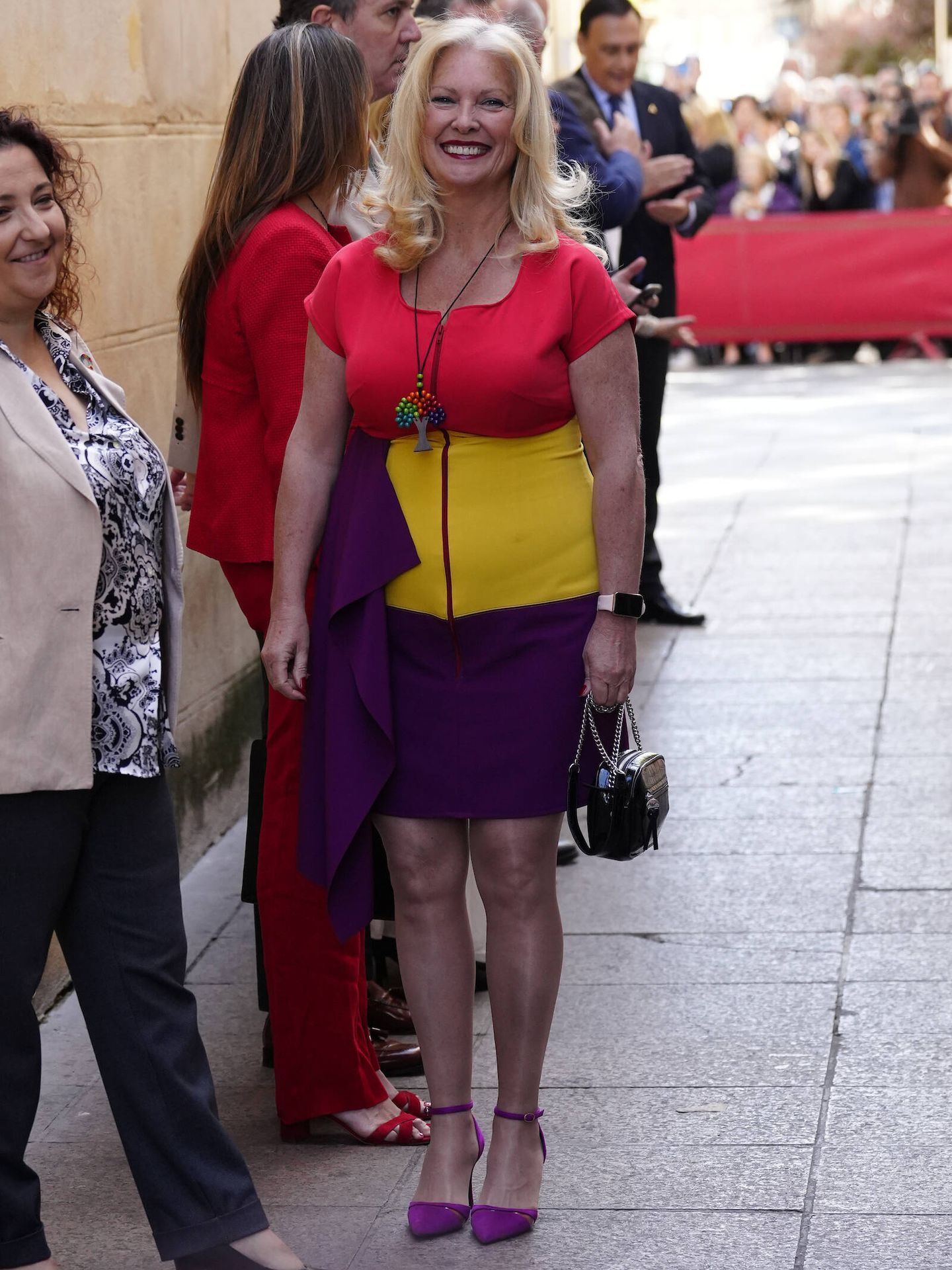 Cristina Pedrajas, con su vestido republicano. (LP)