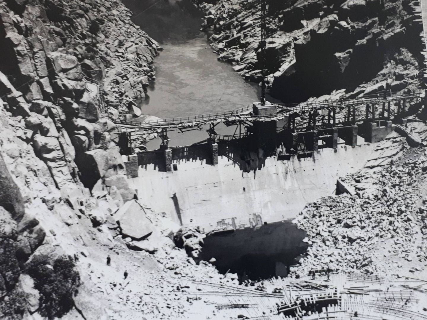 La presa de Ricobayo fue un hito de ingeniería. (Ayuntamiento de Muelas del Pan)