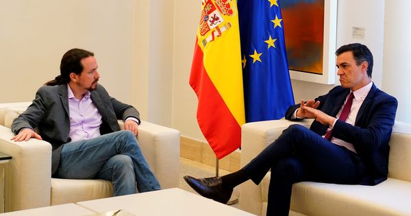 Foto: Pedro Sánchez y Pablo Iglesias, el pasado 7 de mayo en la Moncloa. (Reuters). 