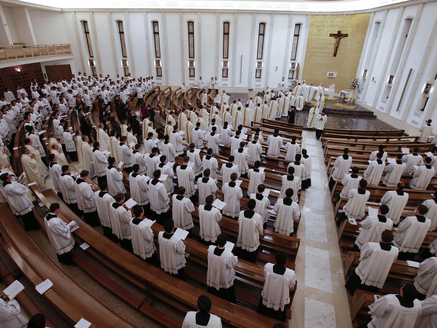 Seminario en la sede de los Legionarios de Cristo, en Roma, posterior al cese de Maciel. (Foto: Reuters)