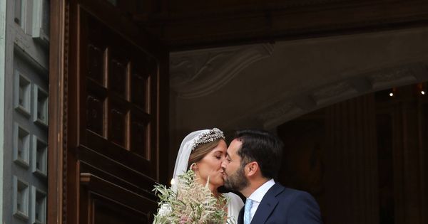 Foto: Dámaso González y Miriam Lanza recién casados. (Lagencia Grosby/Ángela Mora)