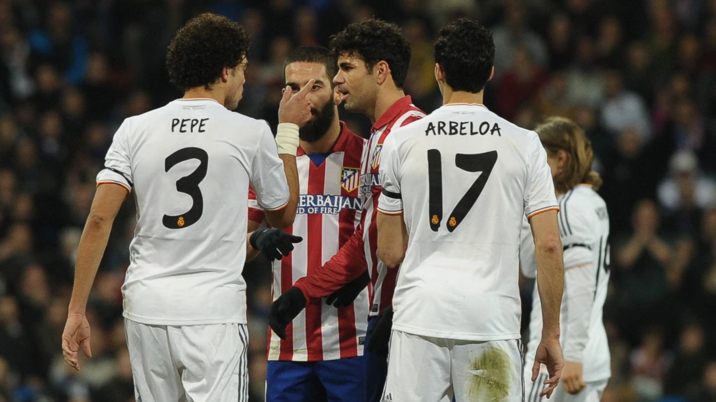Pepe, Arda, Diego Costa y Arbeloa en la ida de las semifinales (Cordon Press).