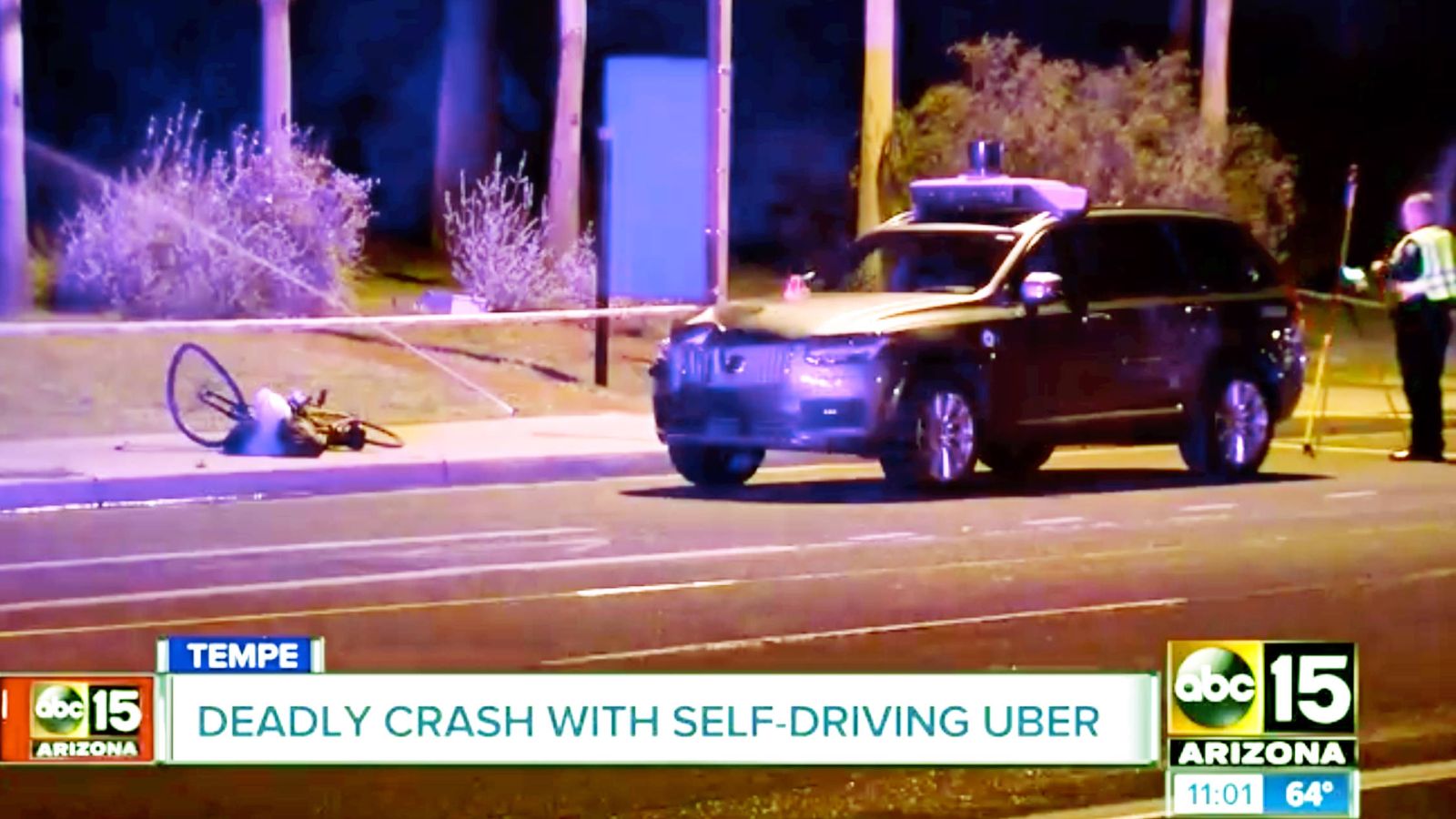 Foto: Un coche de Uber causa el primer atropello mortal de un vehículo autónomo. (Imagen: abc)