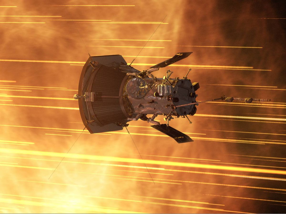 Foto: Ilustración de la sonda Parker de camino al sol (NASA)