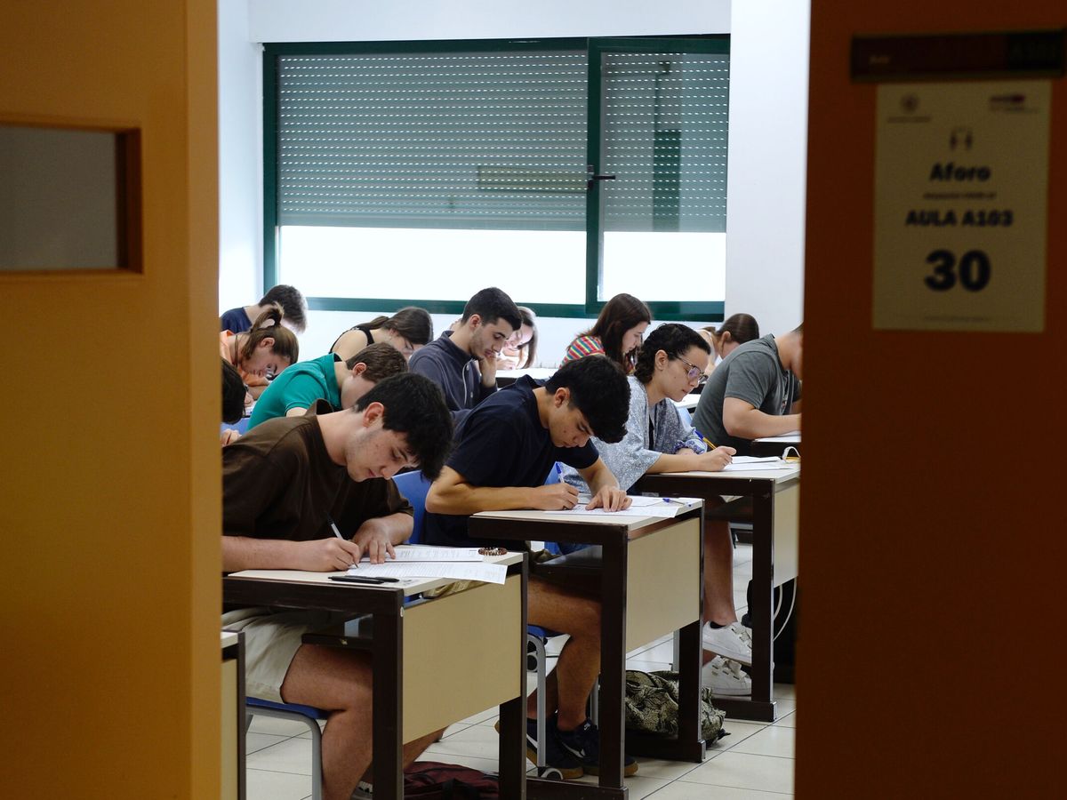 Foto: Exámenes de acceso a la Universidad en Valladolid. (EFE/NACHO GALLEGO)