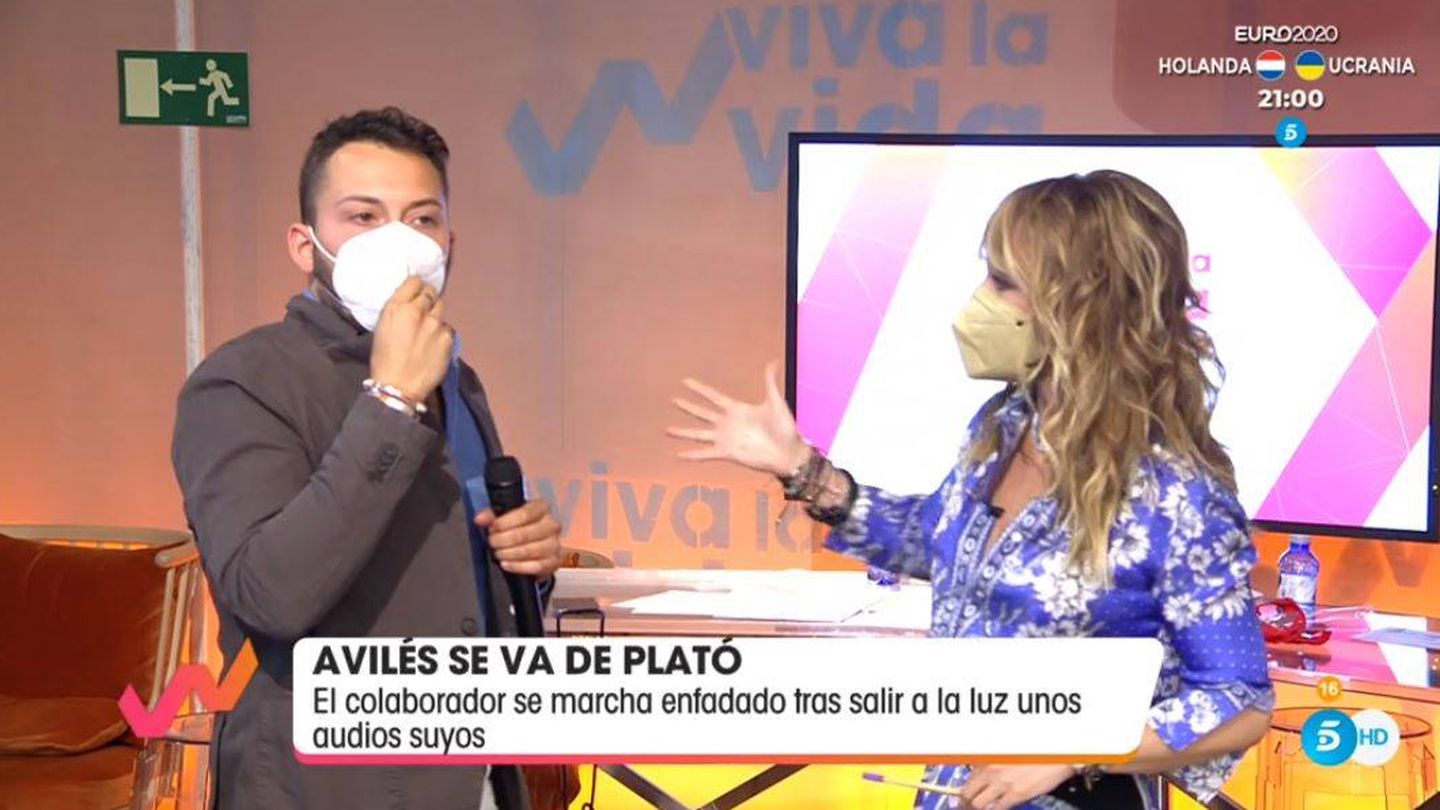 José Antonio Avilés y Emma García, en 'Viva la vida'. (Mediaset España)
