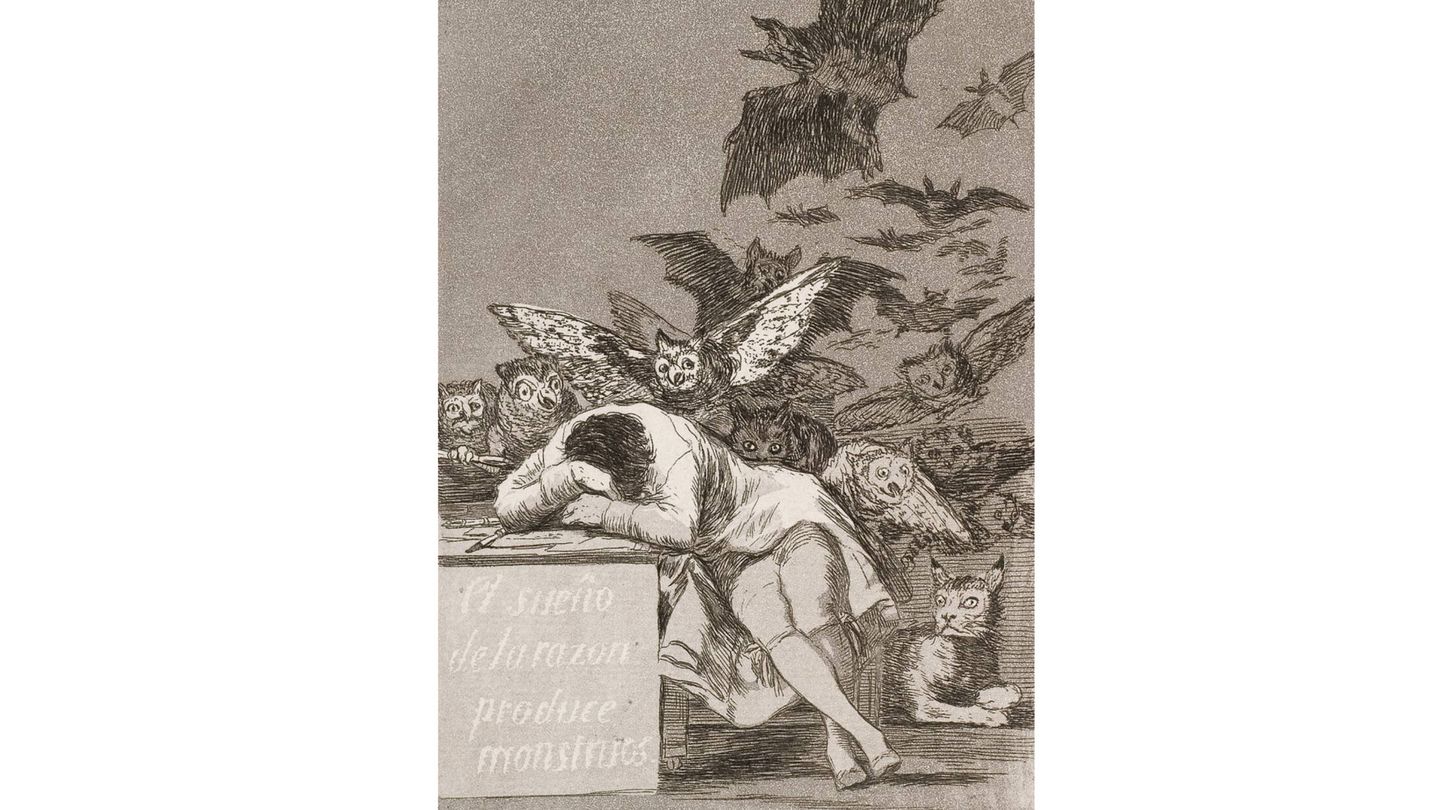 El sueño de la razón produce monstruos, por Francisco de Goya entre 1797 y 1799. Fuente: Wikipedia