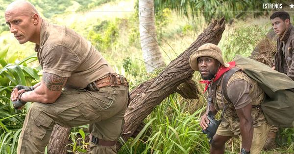 Foto: Dwayne Johnson, Jack Black y Kevin Hart protagonizan 'Jumanji: bienvenidos a la jungla'. (Sony)
