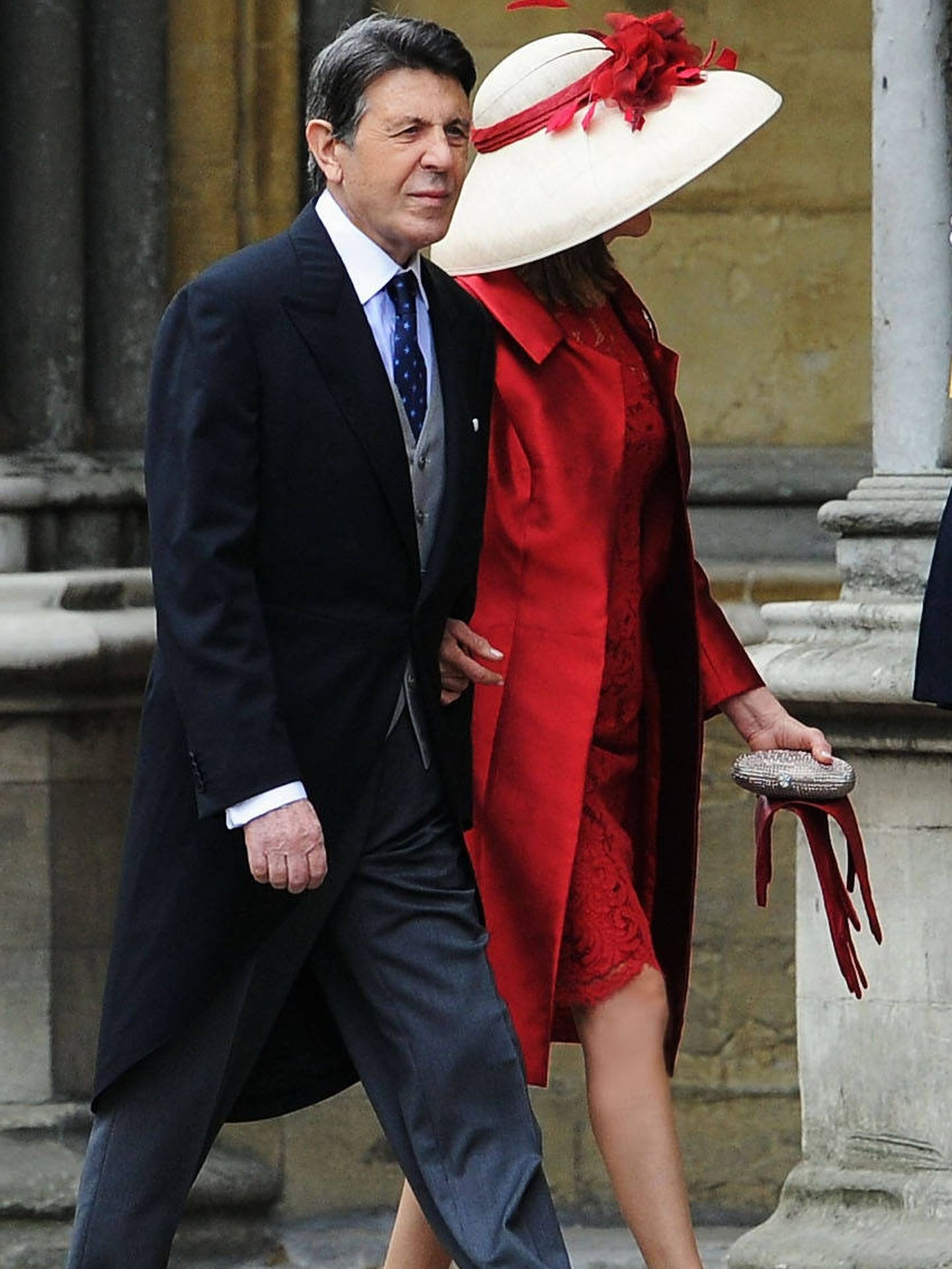 Manuel y su esposa, llegando a Westminster. (Foto: Porcelanosa)