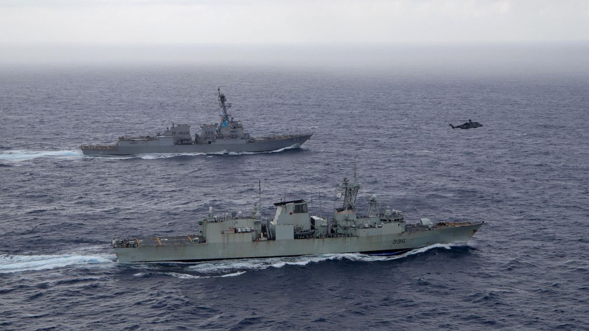 EEUU publica un vídeo del amago de colisión con un buque chino en el estrecho de Taiwán