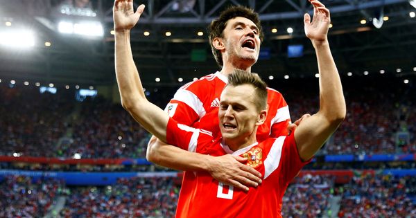 Foto: Cheryshev celebra un gol ruso. (Reuters)