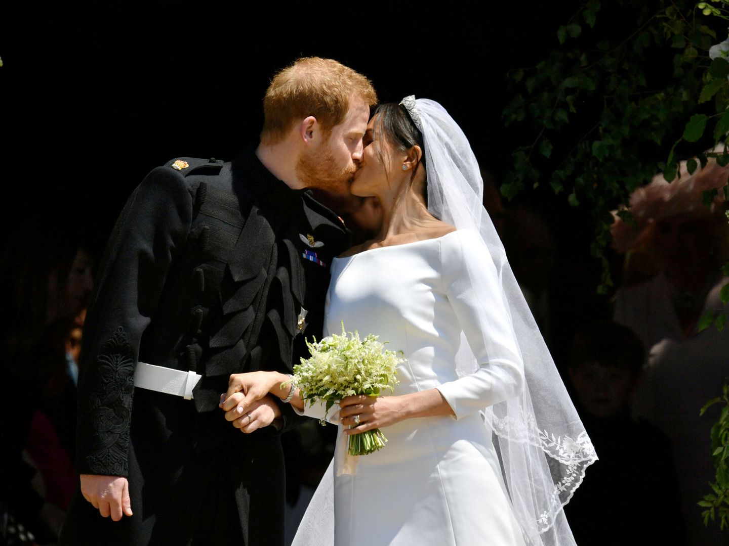 Meghan Markle y el príncipe Harry recién casados. (Reuters)