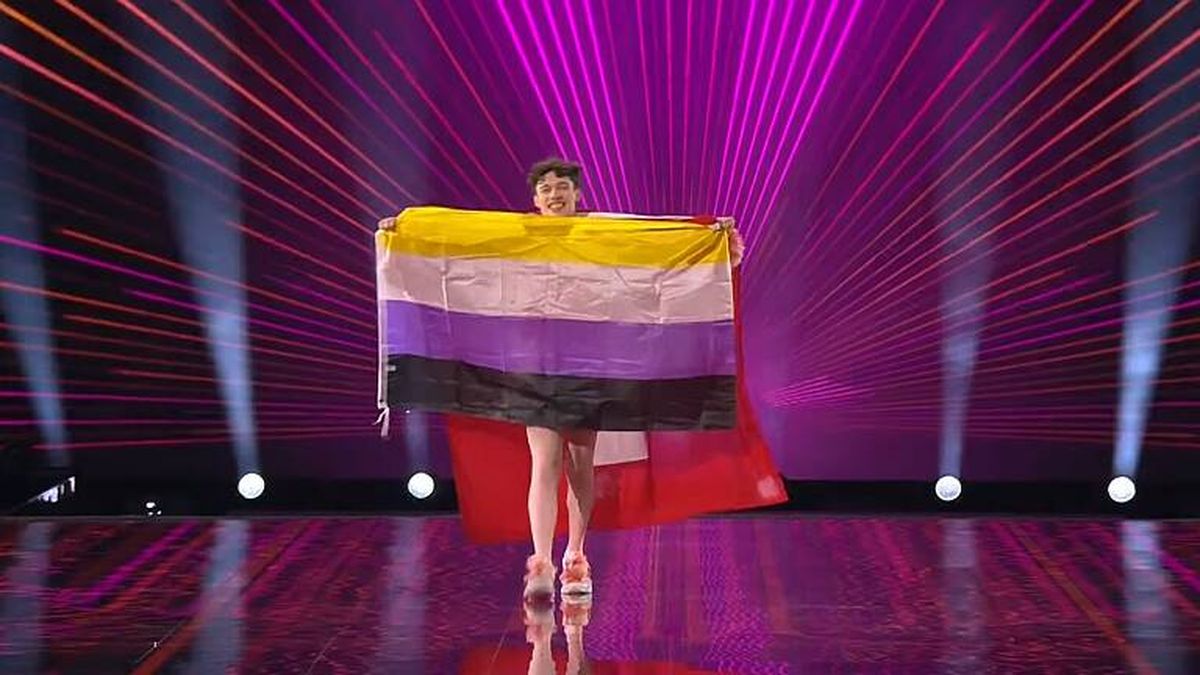 Significado de la bandera que llevaba Nemo, el representante de Suiza, en Eurovisión 2024
