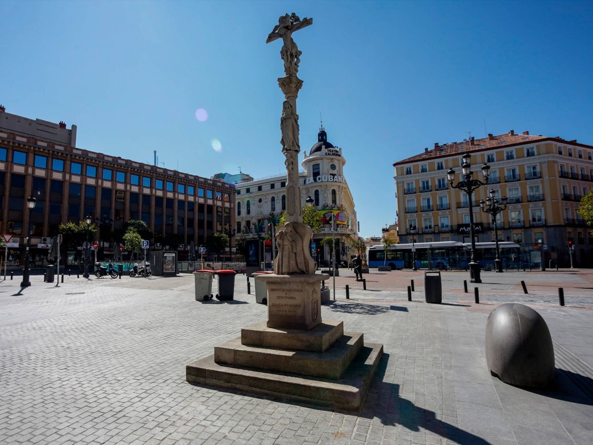 Foto: Plaza de Jacinto Benavente, en pleno centro de Madrid. (Europa Press/Ricardo Rubio)