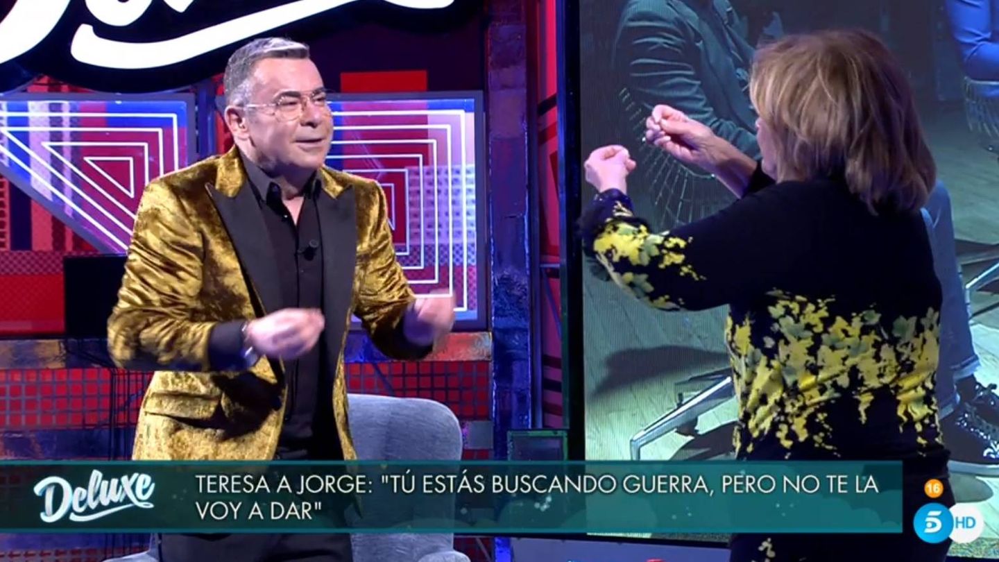 Jorge Javier y María Teresa Campos, en 'Sábado Deluxe'. (Telecinco).