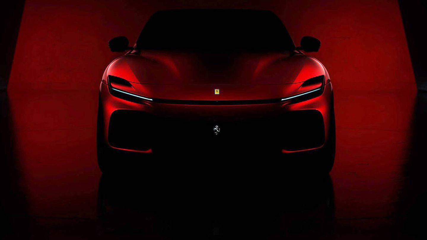 Esta es la primera foto oficial del futuro SUV de Ferrari, que podría llamarse Purosangue. (Ferrari)