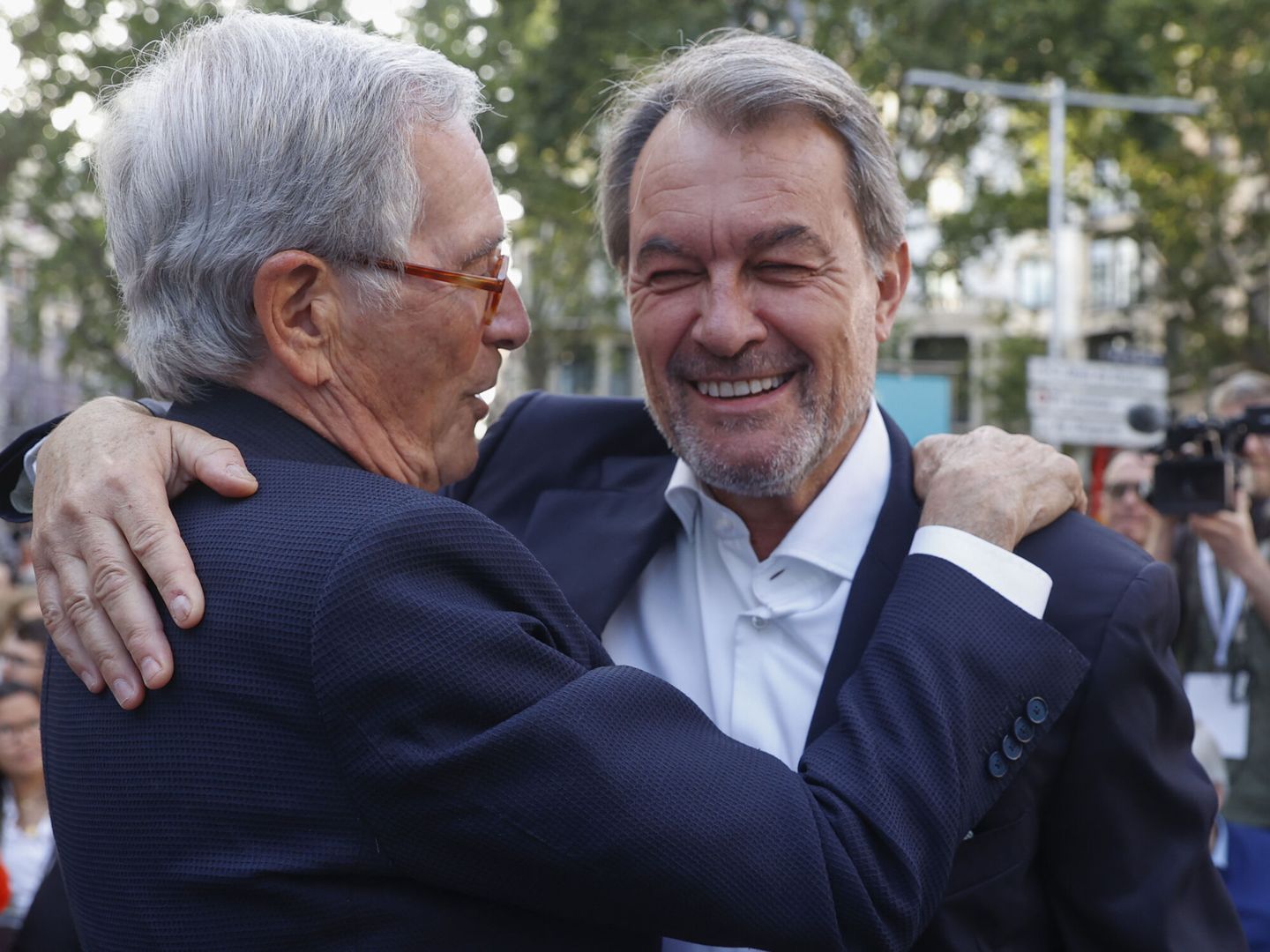 Artur Mas, con Trias en la pasada campaña electoral. (EFE)